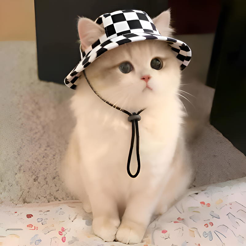Pet Mini Denim Straw Sun Hat for Cats and Dogs