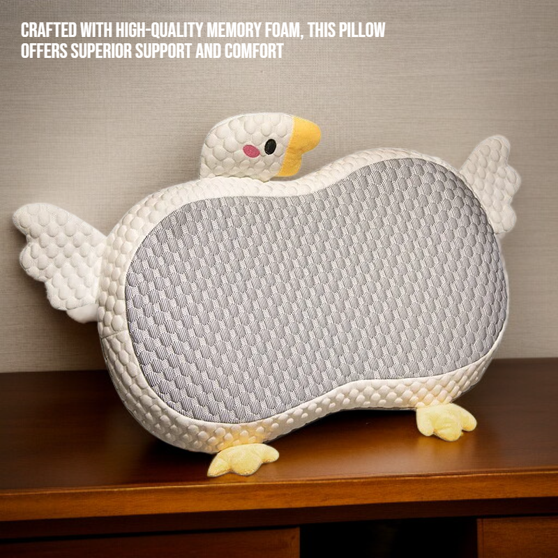  Cute DouDou Cat Belly Memory Foam Pillow, Ideal for Girls in Summer