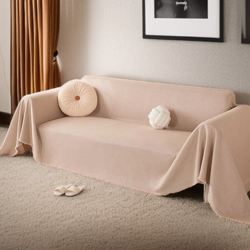 ソファークッション毛布 ソリッドカラーフルカバークッションソファカバー 防水防汚テディフリース毛布