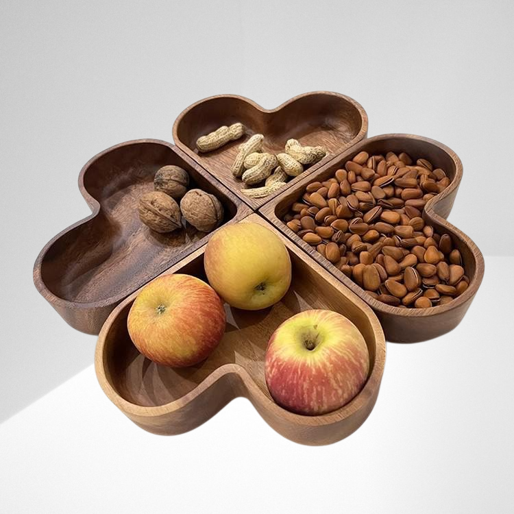 Charola de madera maciza para dulces