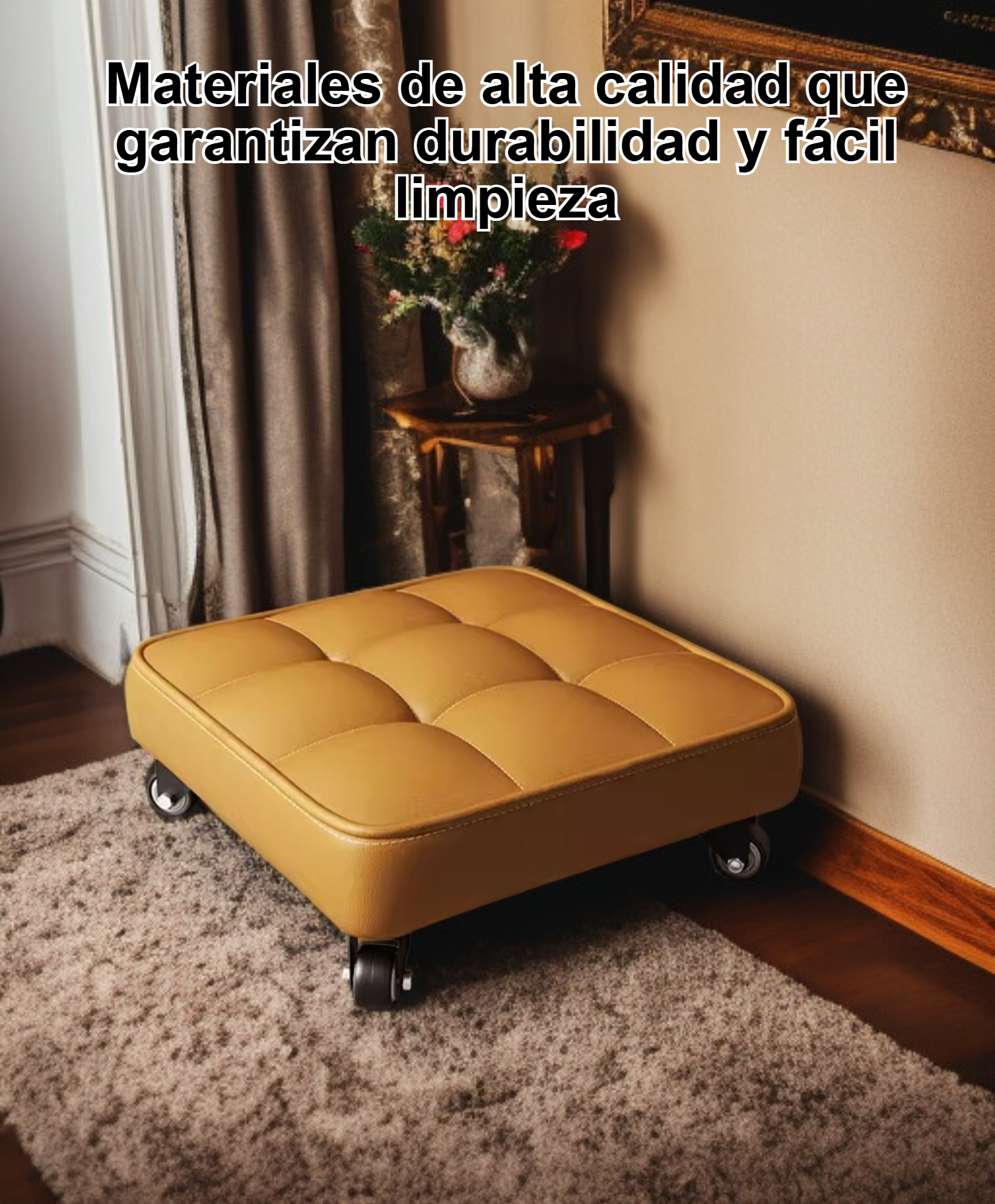 Taburete ergonómico para sellar lechada en casa