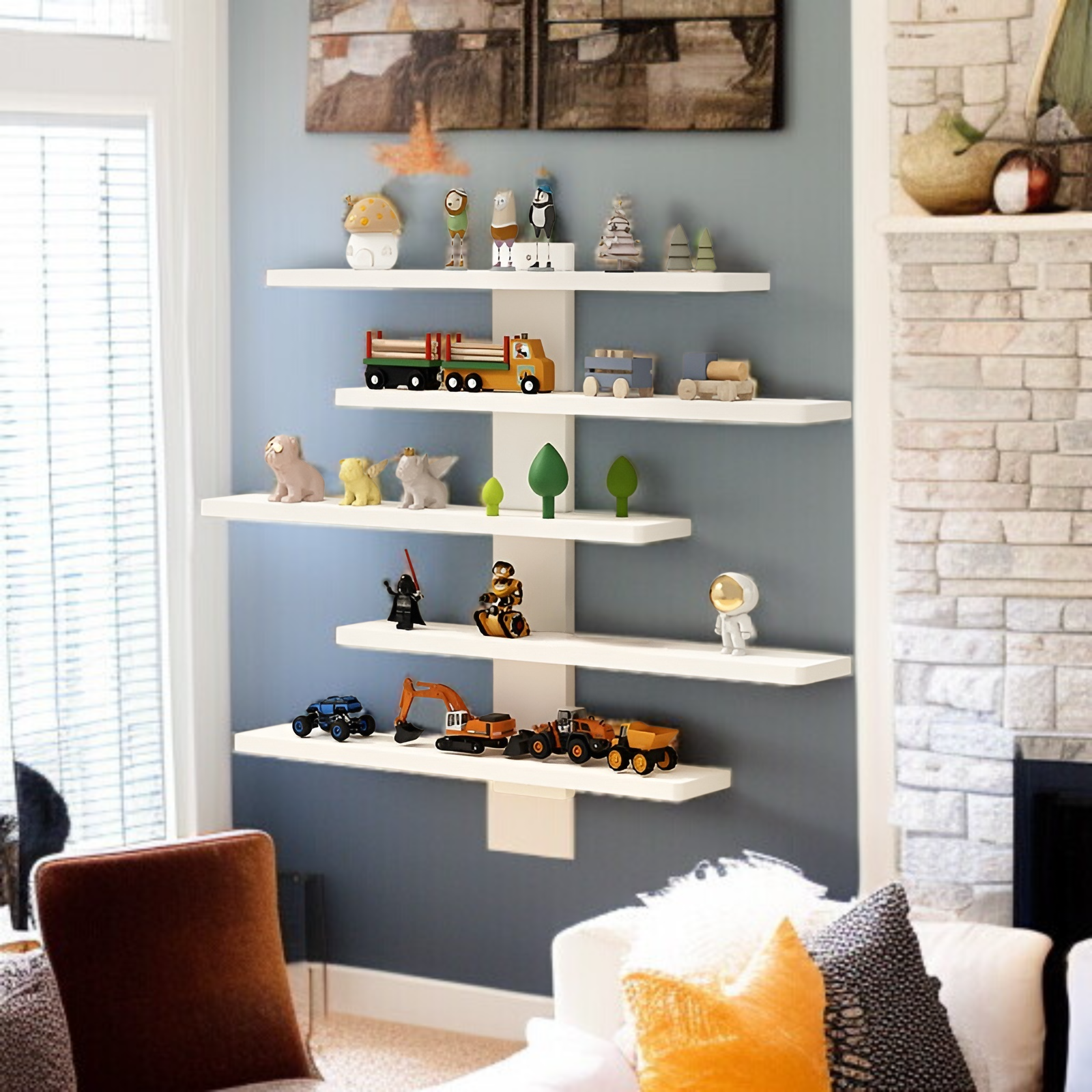 寝室インテリアに馴染む収納ラック