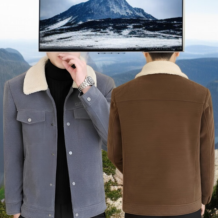 패션 긴팔 점퍼 기모 도톰 남성 코트 칼라 점퍼 패딩 청년 점퍼