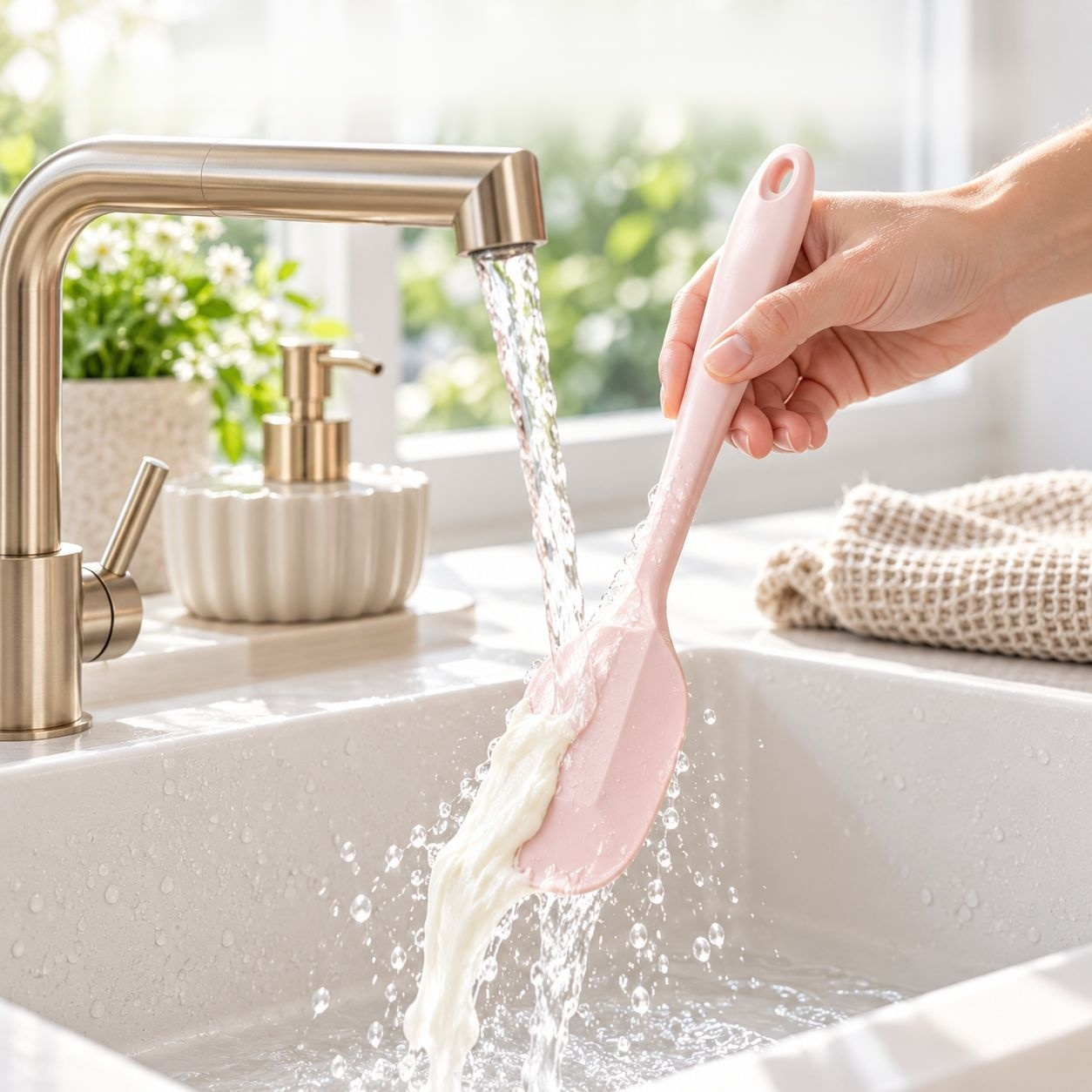 Spatule en Silicone Alimentaire Résistant Chaleur, Repas Bébé et Pâtisserie
