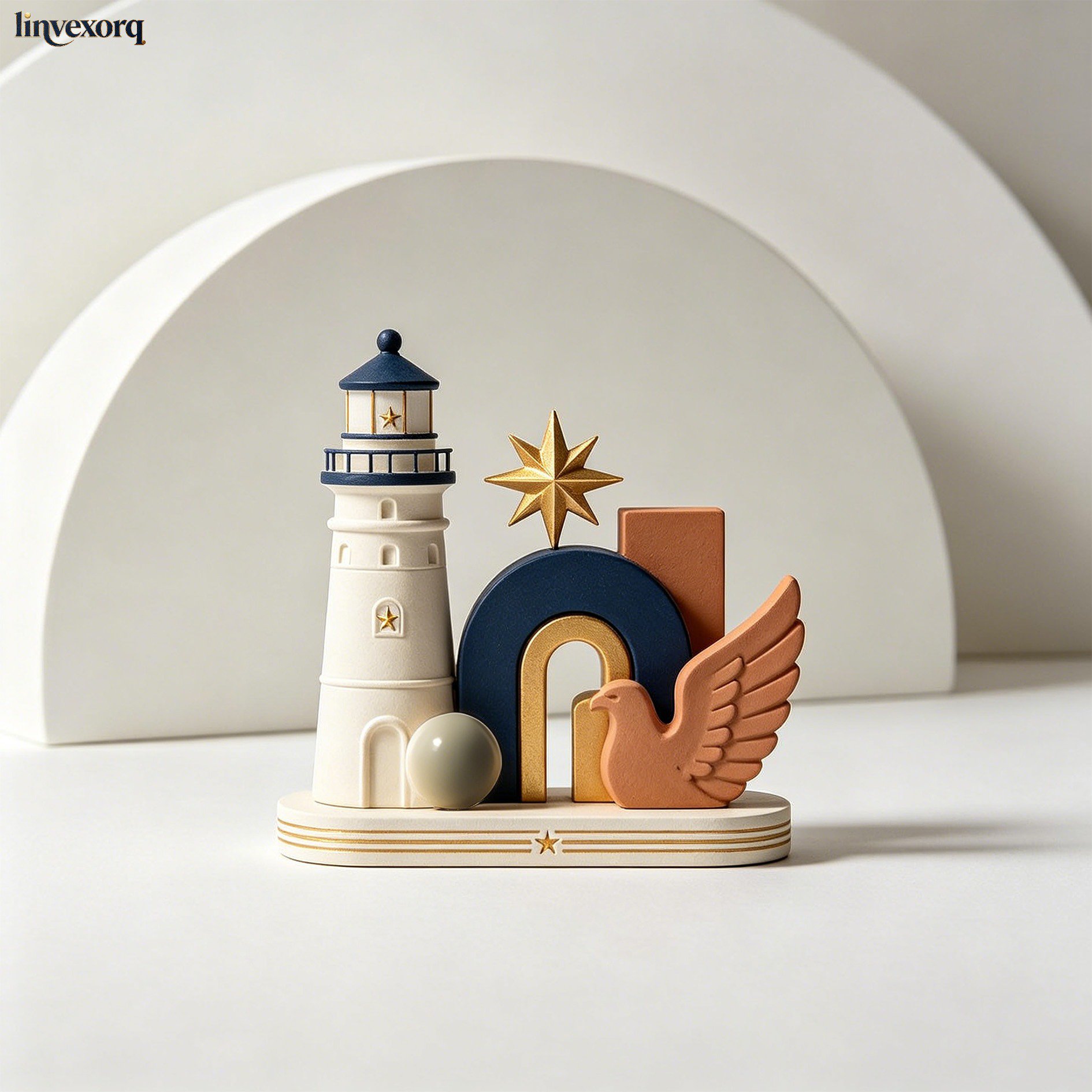 Modern desktop ornament adding style to office desk