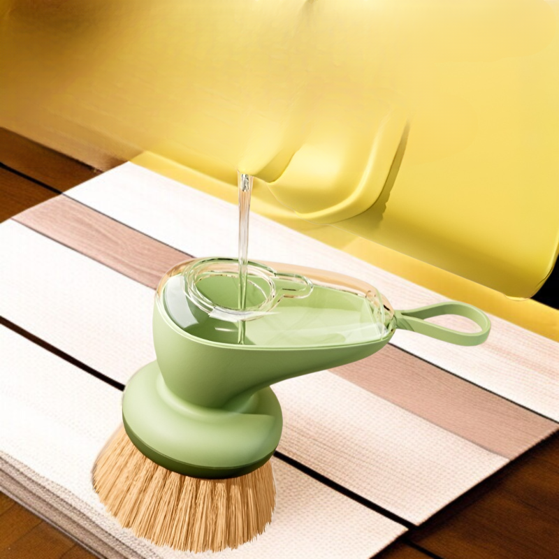 가정용 손상없는 냄비 청소 냄비 브러쉬 자동 수액 압출 수액 세척 냄비 브러쉬 게으름뱅이 주방 필수 자동 수액 브러쉬