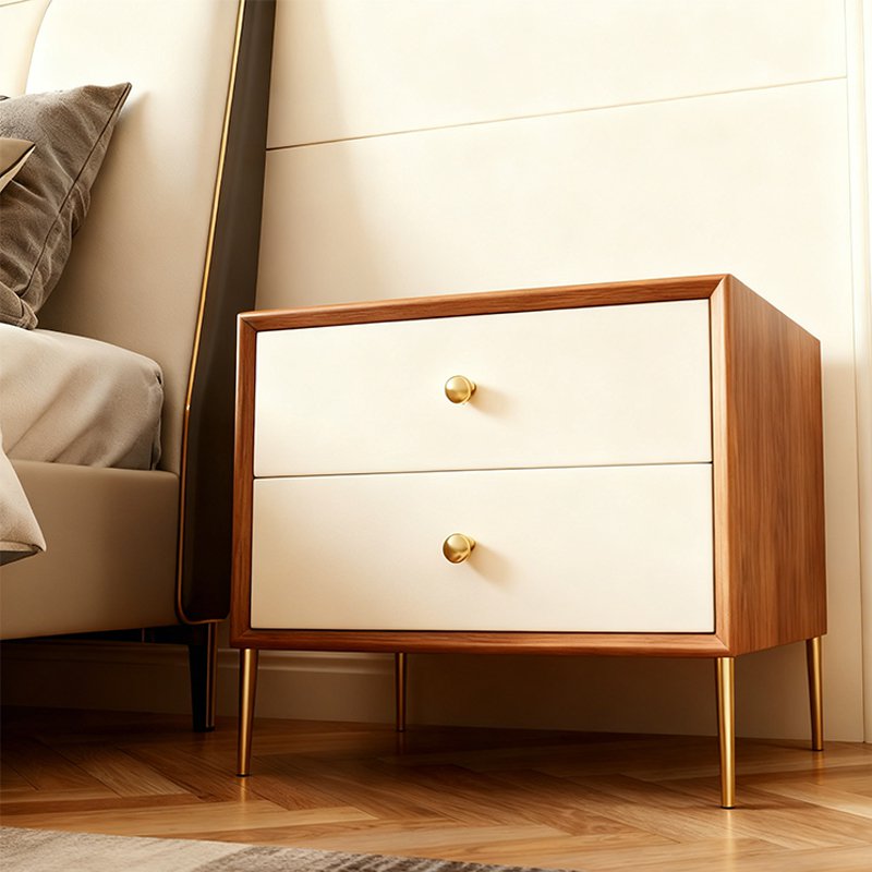 โต๊ะข้างเตียงไม้เนื้อแข็ง