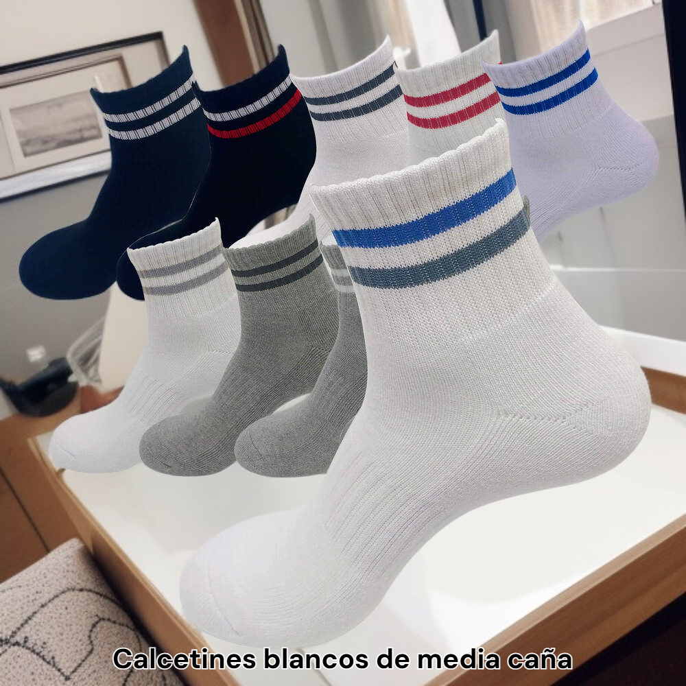 Calcetines blancos de caña media