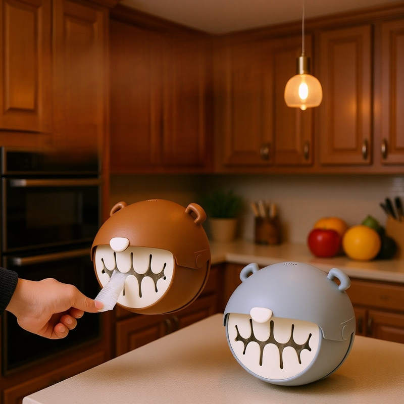 Kunststofffolie Aufbewahrungsbox Wandmontage Niedlicher Big Bear Einweg-Kunststofffolie Aufbewahrung