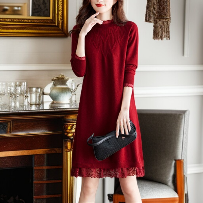 ハーフハイネックミディアムセーター