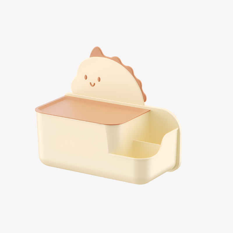 Cartoon Simple Wall-mounted Punch-free Toilet Paper Box for Kitchen and Living Room Paper Storage