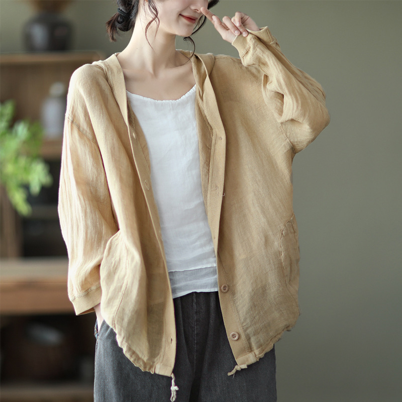 Damen-Cardigan mit UV-Schutz, atmungsaktiv und einfarbig