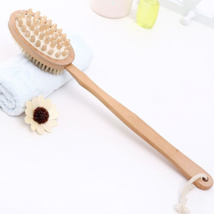 Double-Sided Boar Bristle Bath Brush 