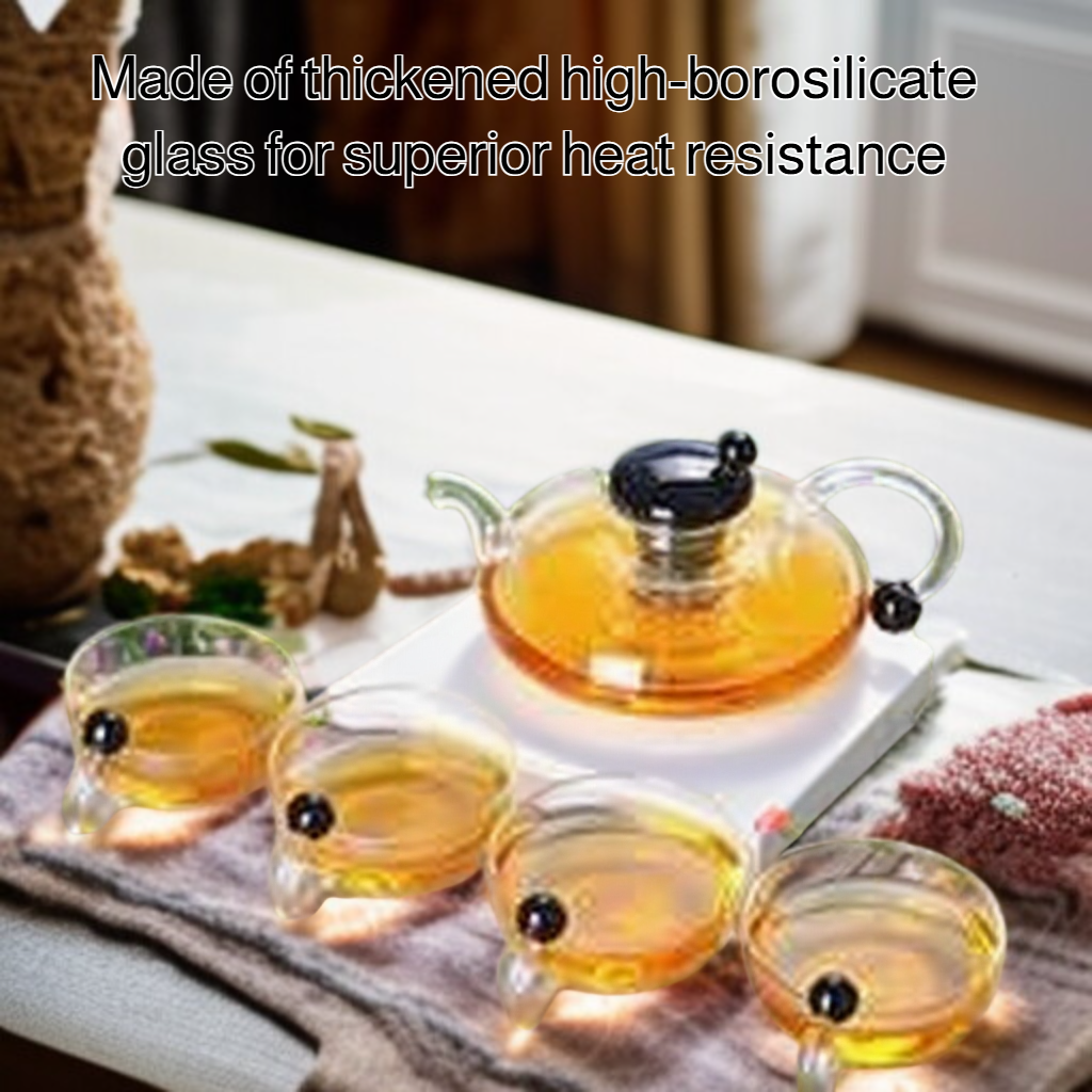 Thickened borosilicate glass teapot