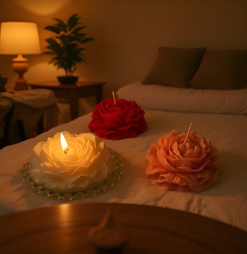 リラックス空間に最適な牡丹の香りアロマキャンドル