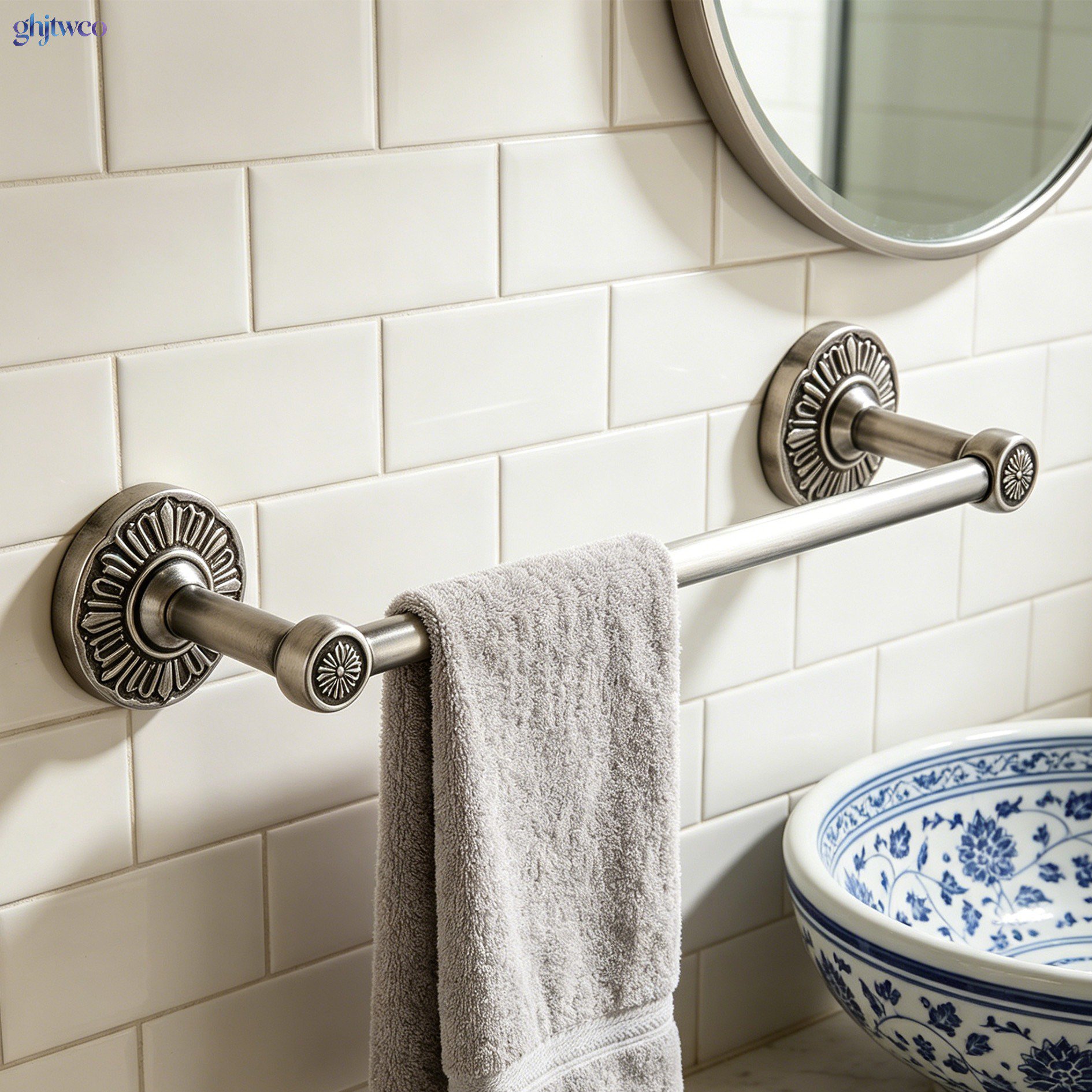 Titanium Steel Wall-Mounted Towel Rack (Set of 6)
