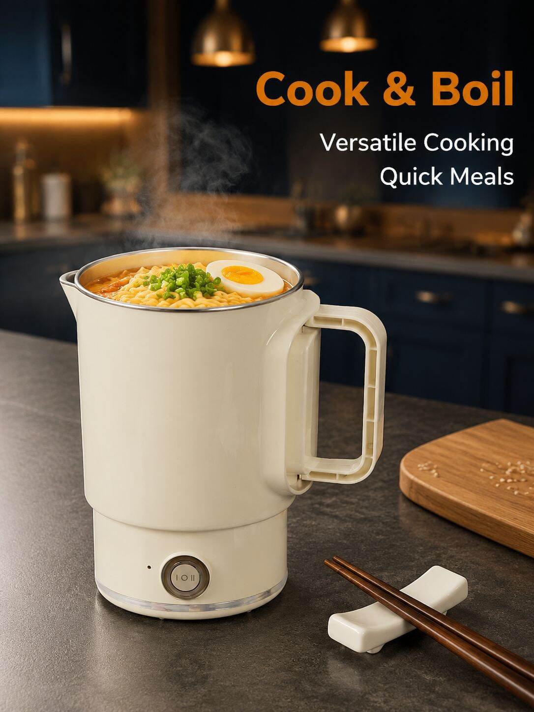 Multifunctional Foldable Electric Kettle and Stew Pot for Business Trip Heating