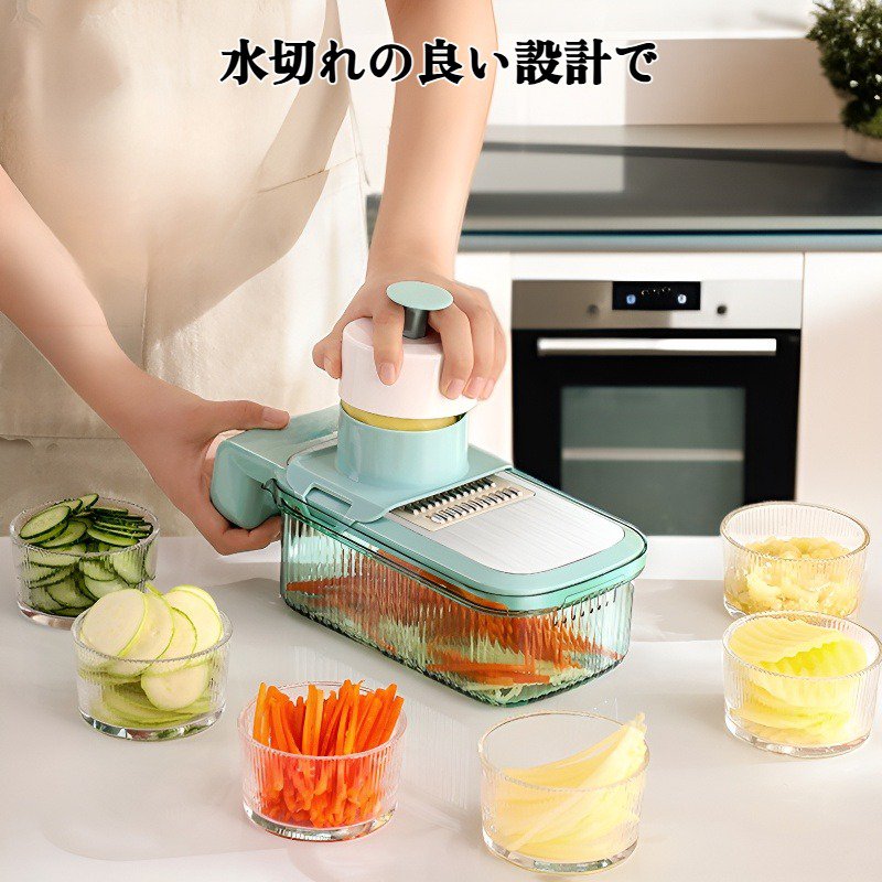 安全で水切れの良い素材で作られた多機能野菜カッター