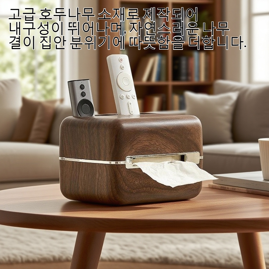 탁상 호두나무 종이 뽑기 상자