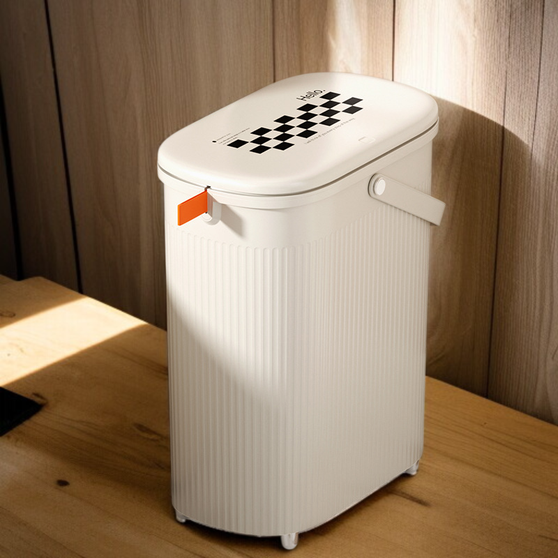 ふた付き家庭用大容量ゴミ箱 キッチンゴミ箱 自動梱包ゴミ箱 浴室用クリップ式ゴミ箱