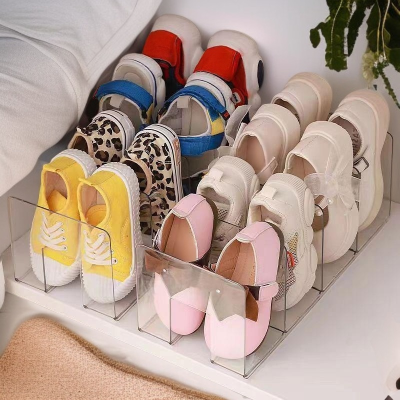 赤ちゃん用靴収納キャビネット 透明省スペースシューズラック