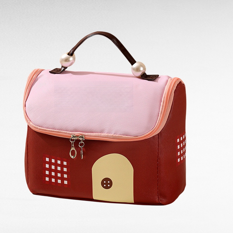 Große tragbare Kosmetiktasche mit multifunktionalem Design und Handgriff