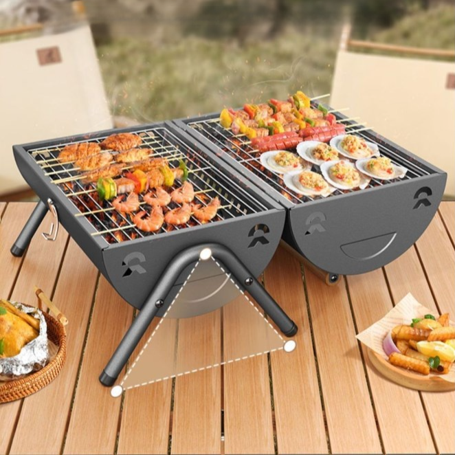 ポータブル屋外バーベキューグリル