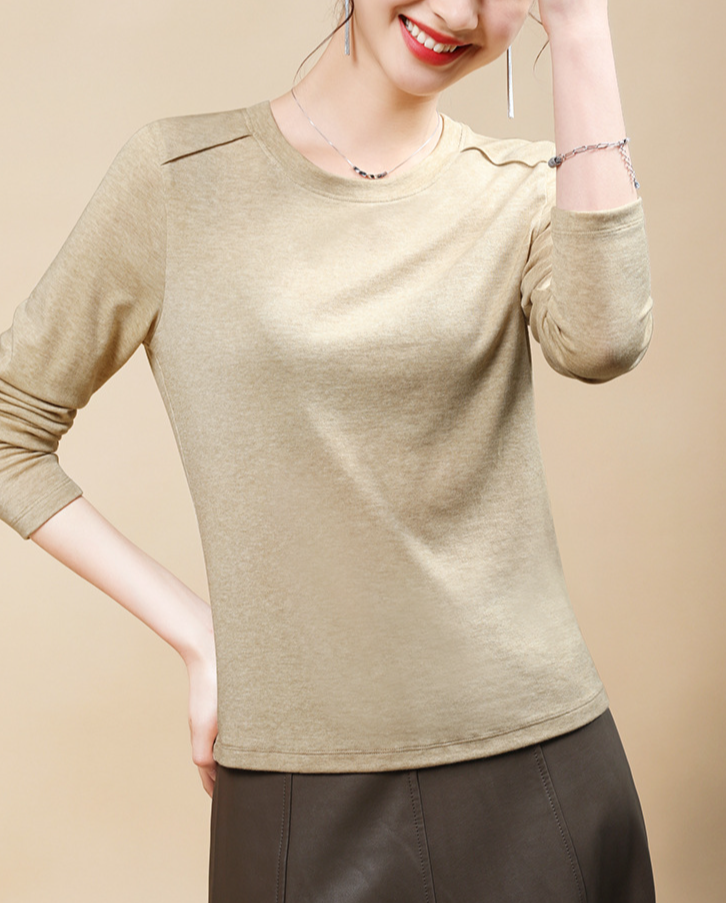 2025年秋冬新作テンセルウールベースレイヤーTシャツ正面画像