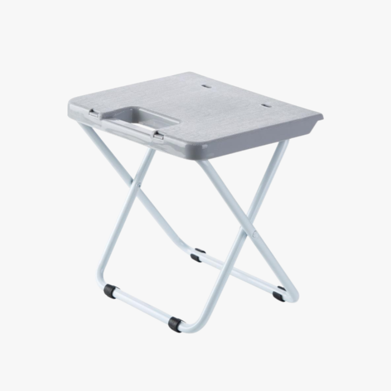 Faltbarer Campinghocker, Kleiner Plastikstuhl mit Eisenfüßen, Ideal für Outdoor BBQ