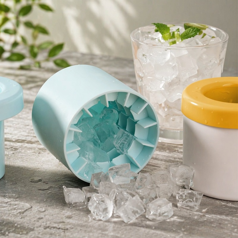 Molde de bandeja para hielo en forma cilíndrica
