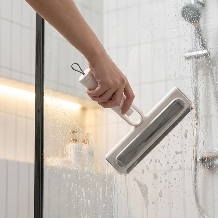 การใช้งานขวดสเปรย์มือถือและที่เช็ดกระจก