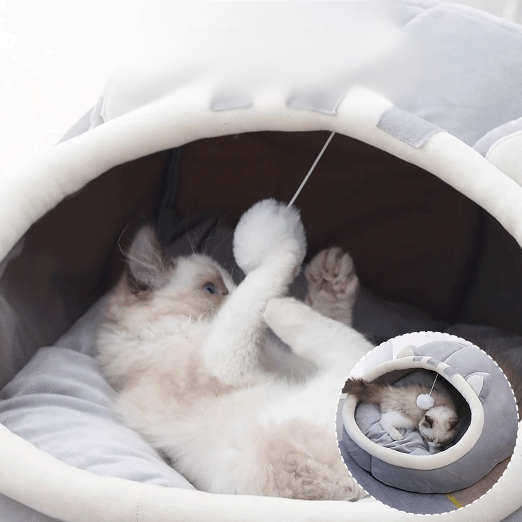 猫狗半封閉式保暖寵物窩