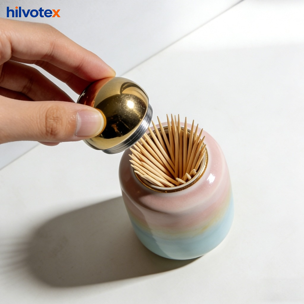 Ceramic magnetic toothpick holder (pack of 3)