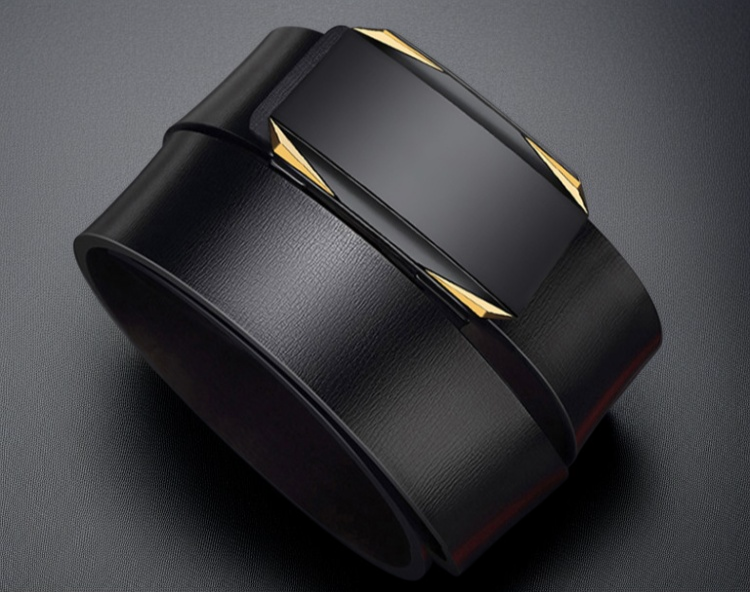 비즈니스 캐주얼 남성 벨트 소가죽 자동 버클 디자인