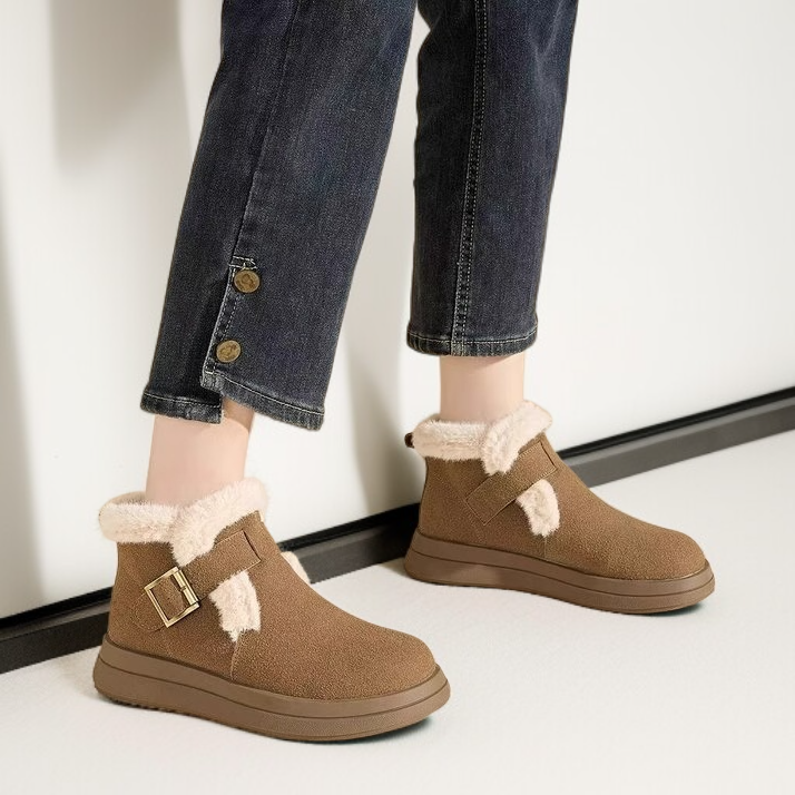 양털 안감, 따뜻함, 두꺼운 밑창, 눈 방지 부츠