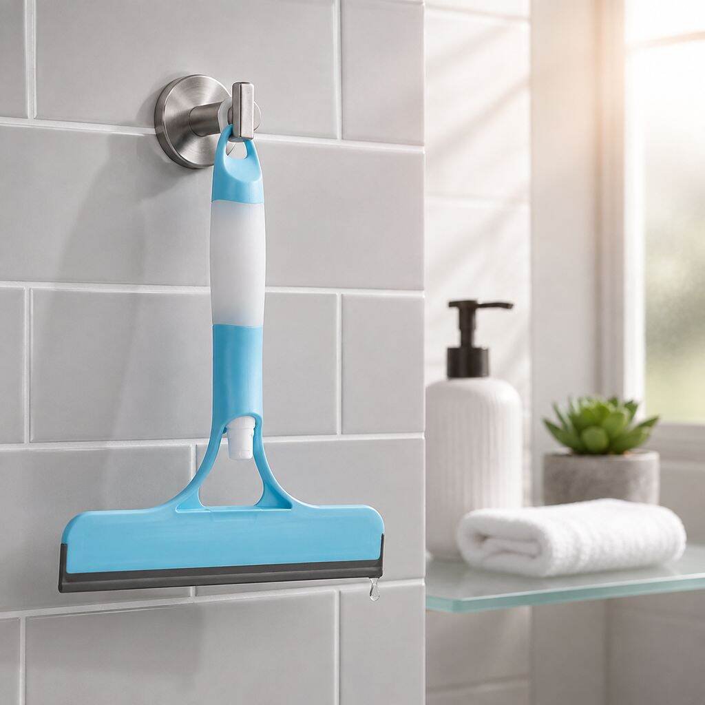 Multipurpose Shower Squeegee with Spray Bottle, Bathroom Glass and Floor Window Cleaning Tool