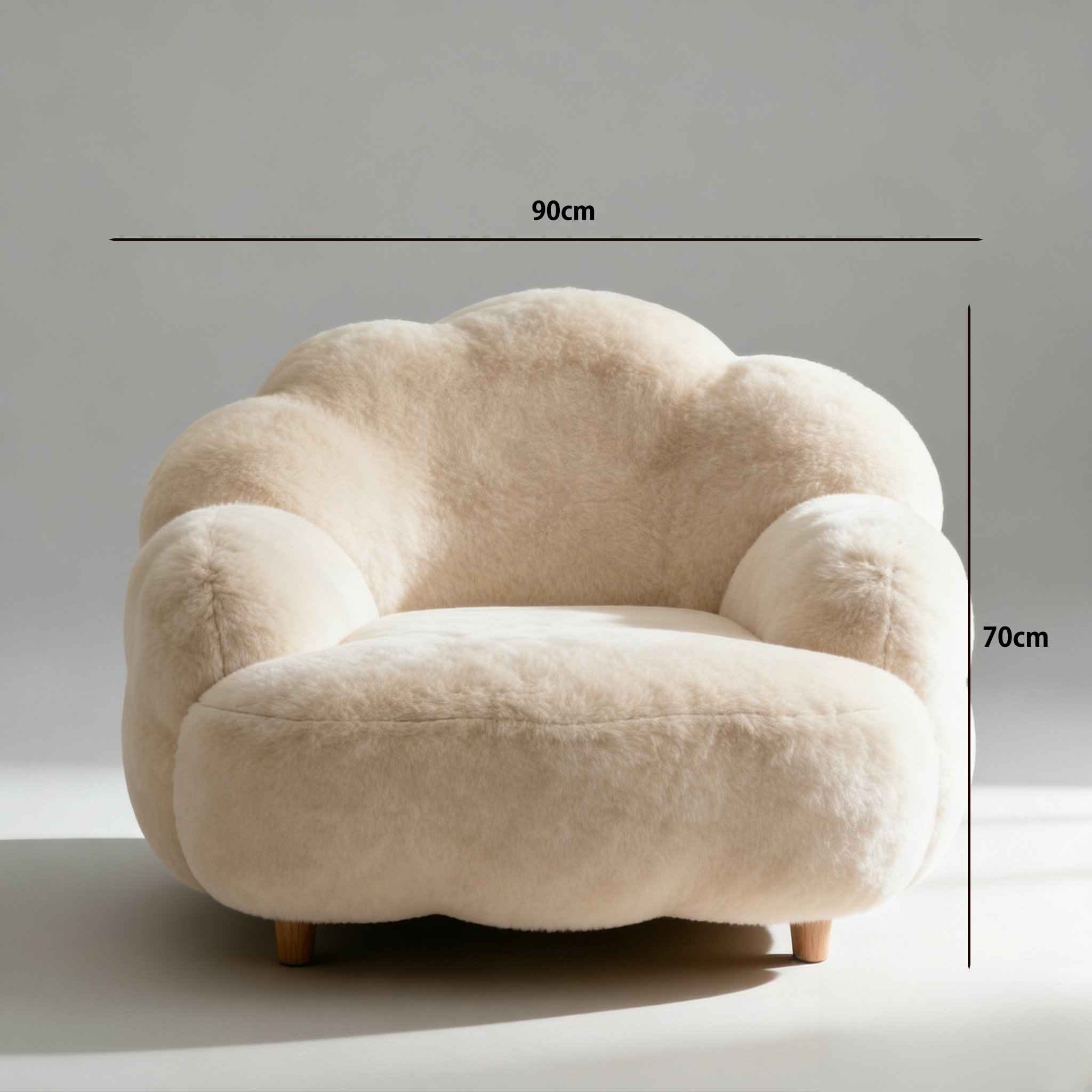 コンパクトサイズの一人用ソファ設置例