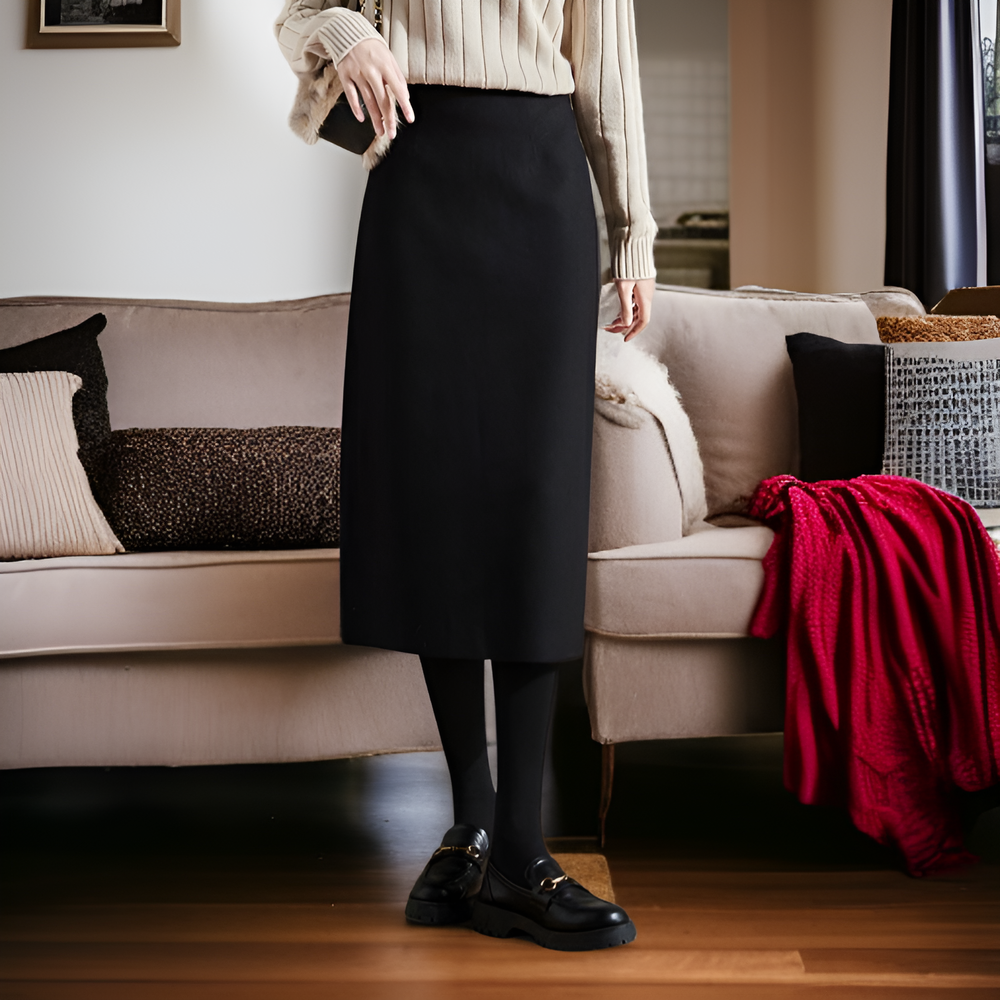 날씬해 보이는 무릎 위 길이 스커트