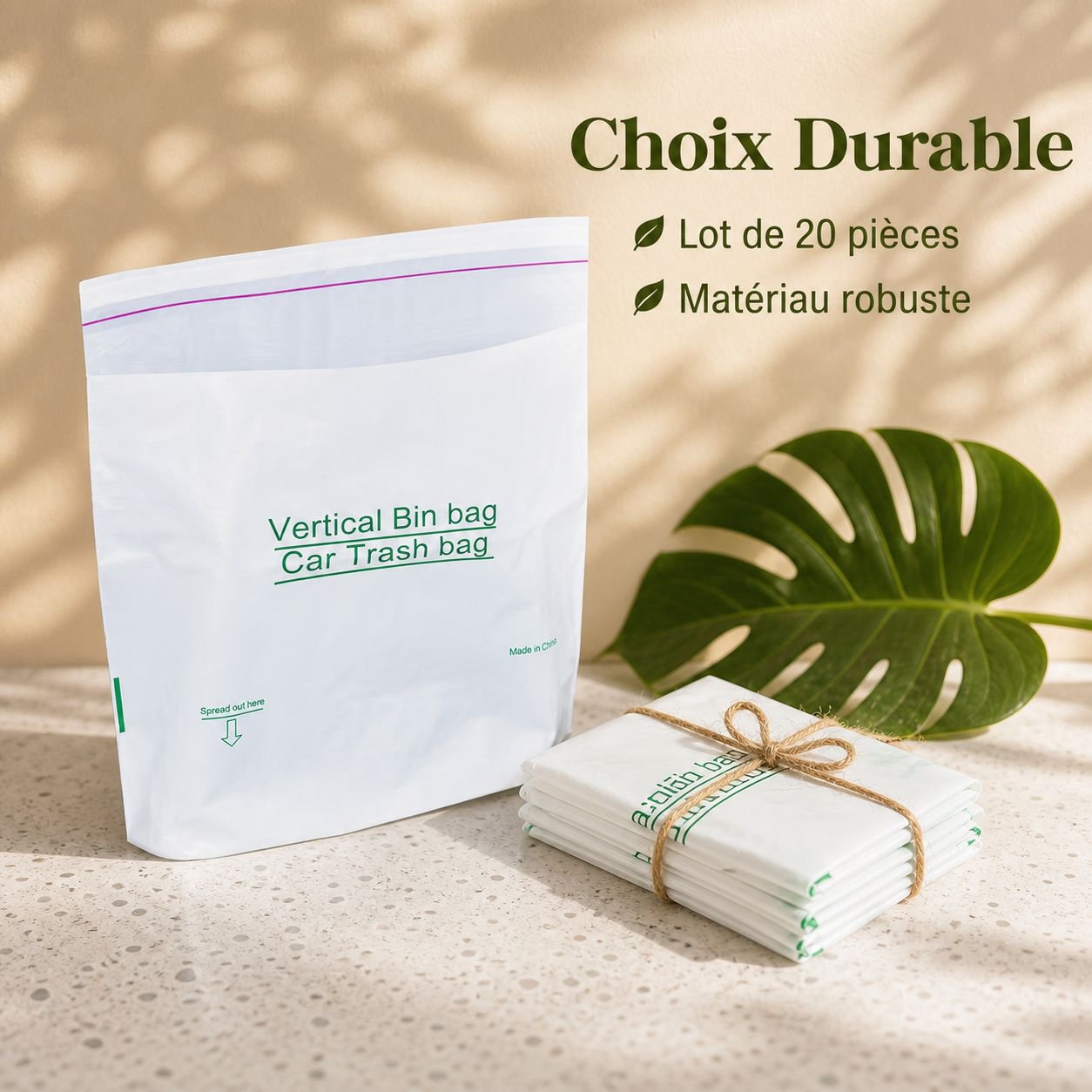 Sac poubelle debout spécial voiture pour usage domestique