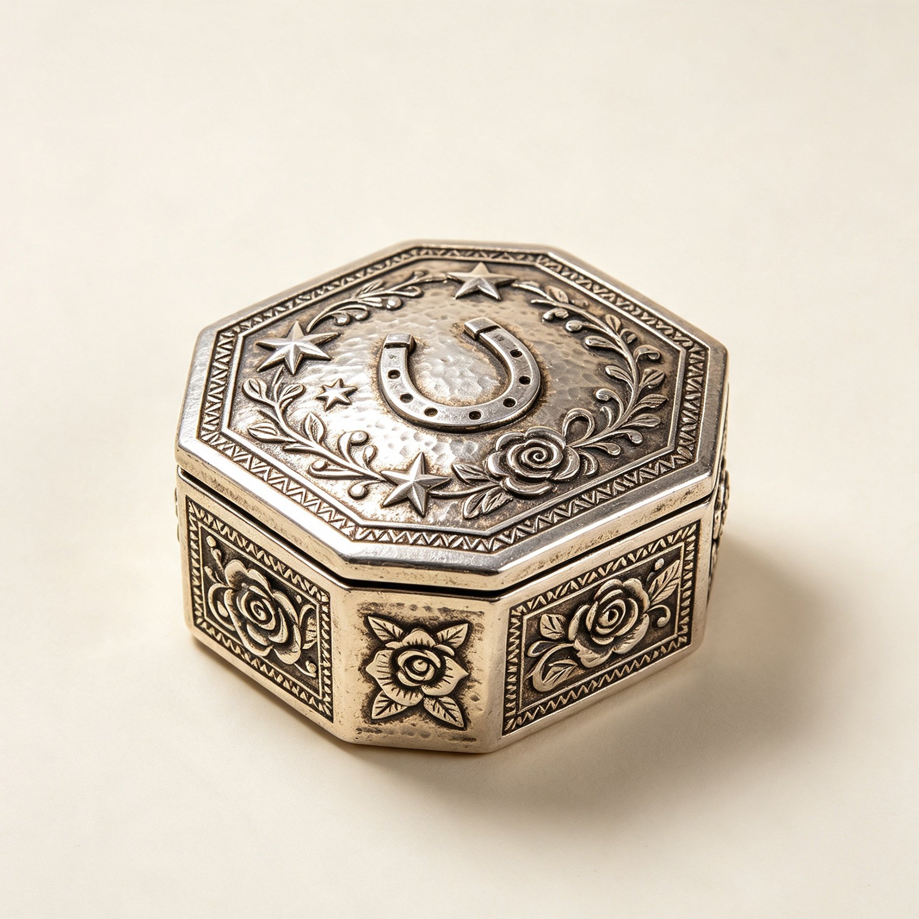 Starry Silver Jewelry Box