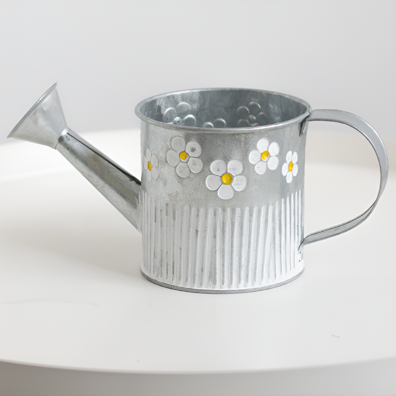 Vintage vintage wrought iron milk bucket