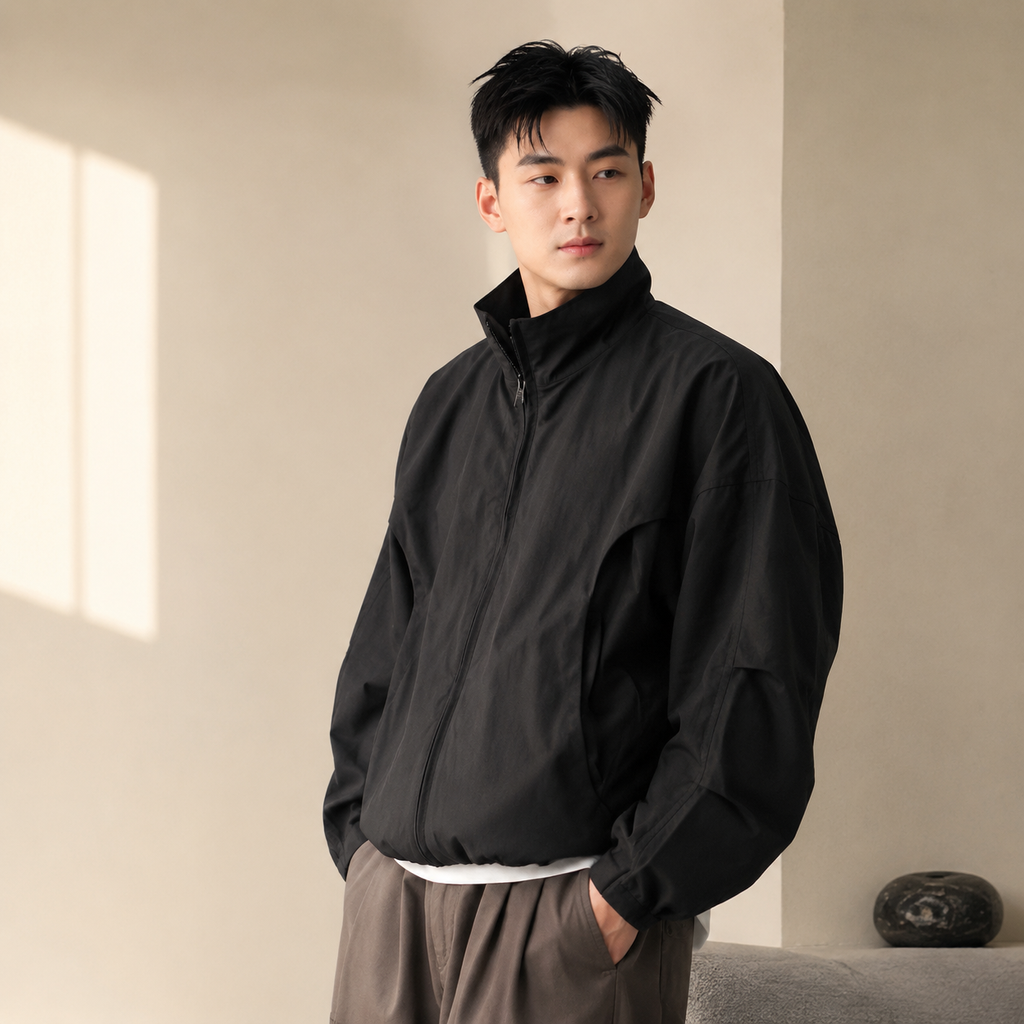 남성 스탠드넥 캐주얼 재킷