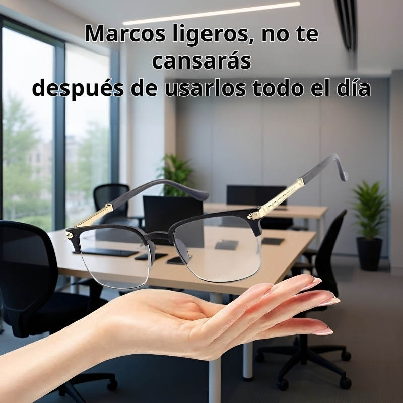 Gafas de lectura inteligentes con zoom ajustable, alta definición y protección contra luz azul