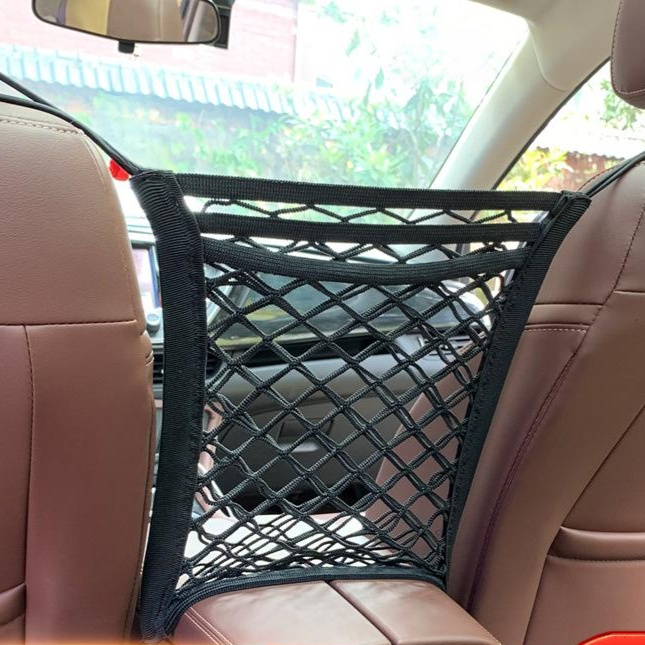 Car seat storage elastic mesh bag