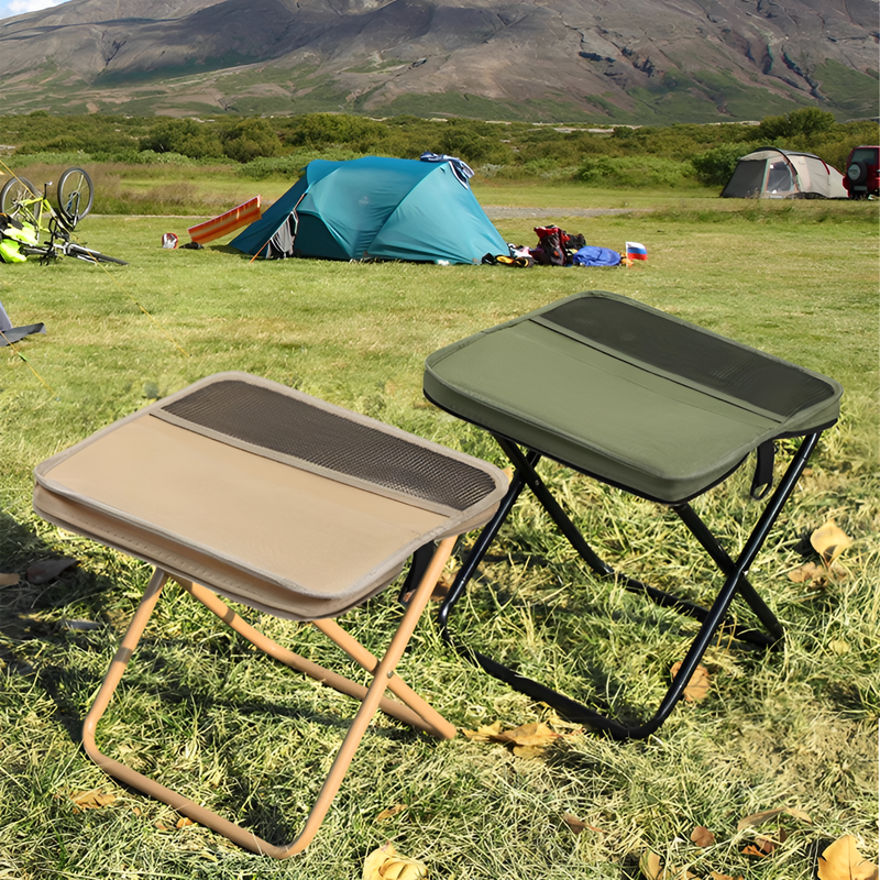 ポータブル折りたたみミニスツール　アウトドア用ポケット付きショルダーチェア