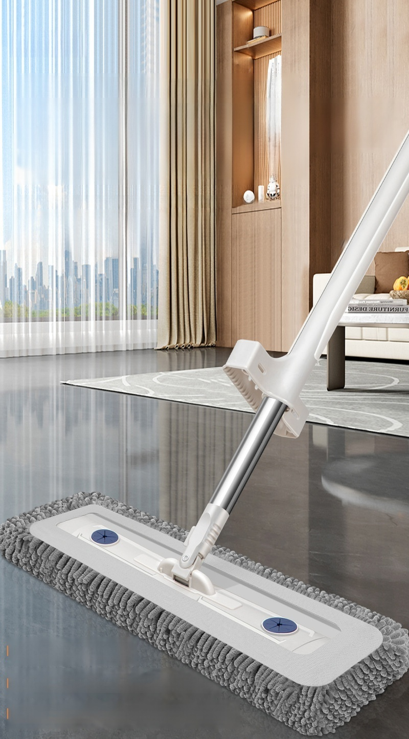 Chenille thickened flat mop for household cleaning
