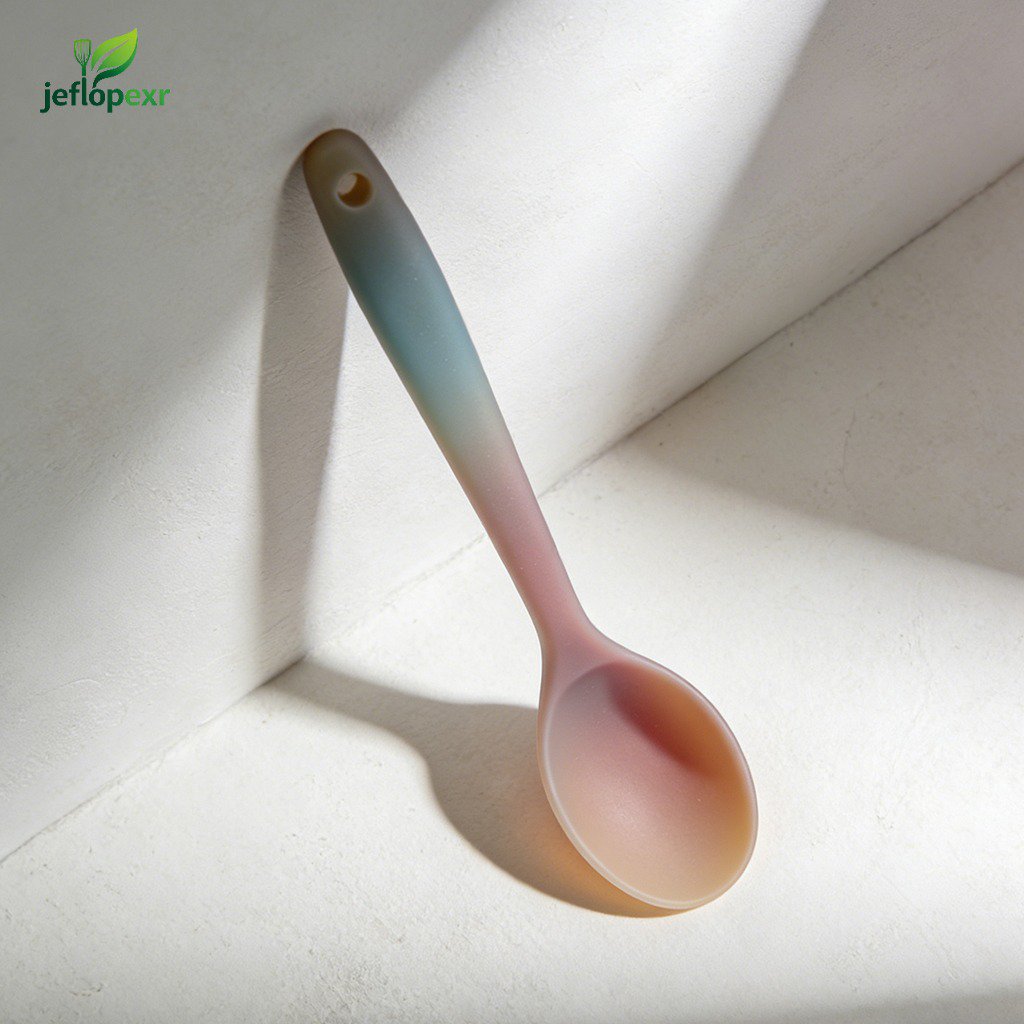 Cucharas soperas de silicona con mango extendido (paquete de 3)