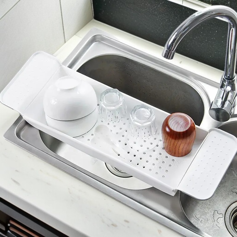 욕조 미끄럼방지 트레이 다기능 목욕 선반 화이트