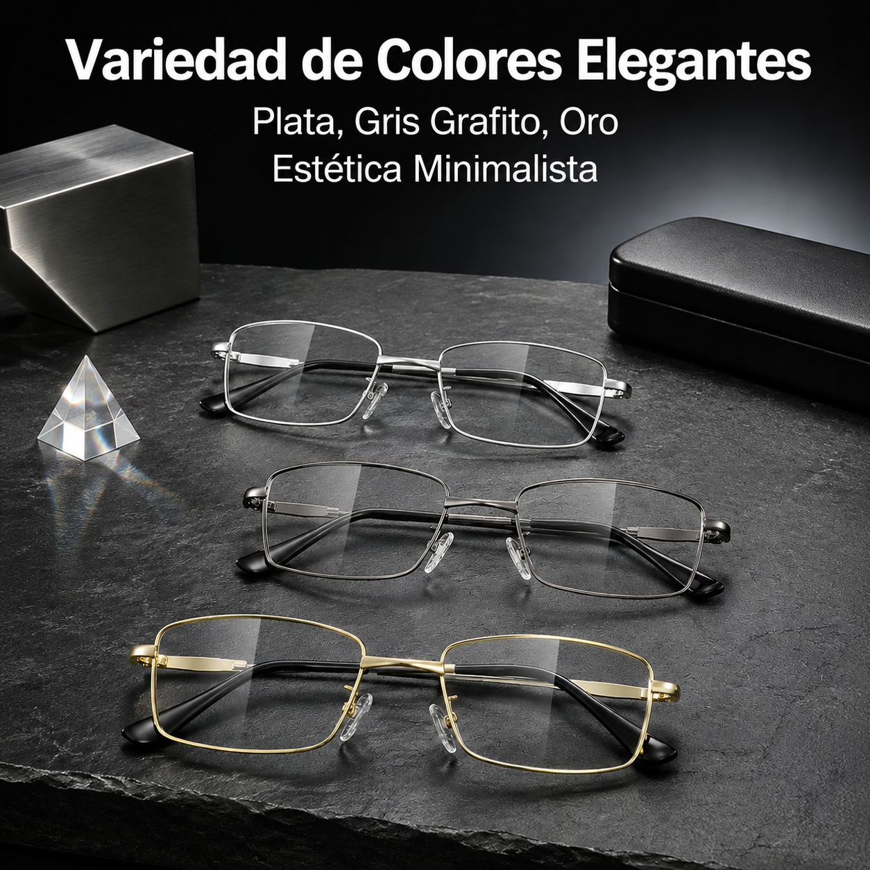 Gafas de lectura de aleación de titanio con filtro de luz azul