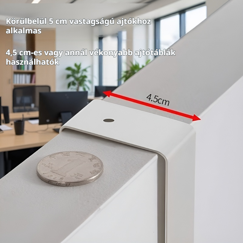 Ajtóra akasztható, fúrás nélküli hálószobai kampó 